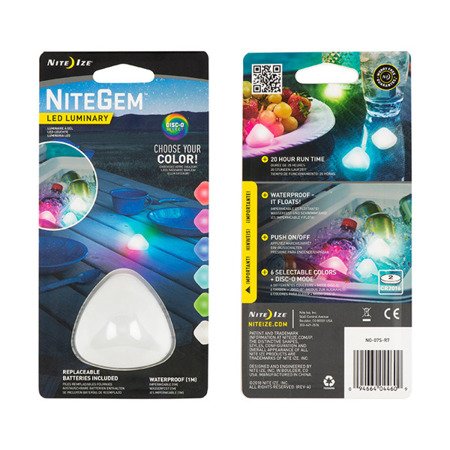 Nite Ize - Світлодіодний світильник NiteGem™ - Disc-O Select™ - NG-07S-R7 - Produkty z szybką dostawą